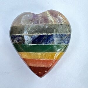 Genuine 436.00 Cts Seven Chakra Heart